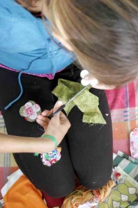 textil ékszer workshop