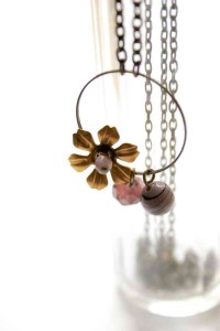 lilac flower hoop necklace lila virágos karika nyaklánc lilac flower hoop necklace lila virágos karika nyaklánc