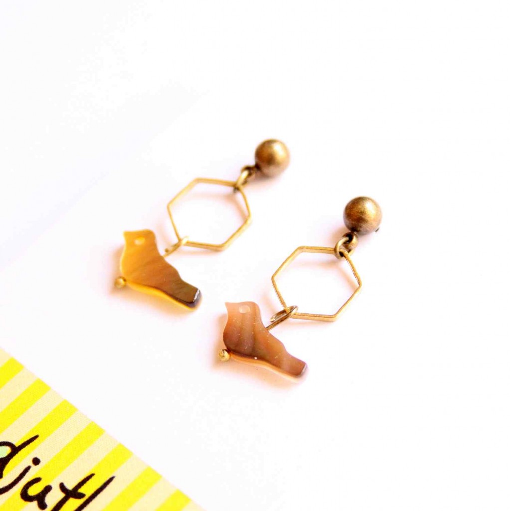 bird and geometry earrings  bird and geometry earrings