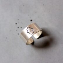 Hamsa - ezüst gyűrű apró cirkónium kővel - megrendelésre