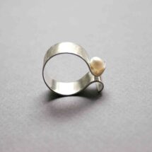 Nyitás - ezüst gyűrű gyönggyel - MEGRENDELÉSRE