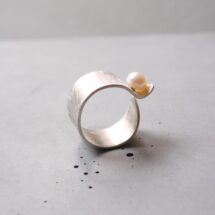 Nyitás v2 - ezüst gyűrű gyönggyel - MEGRENDELÉSRE
